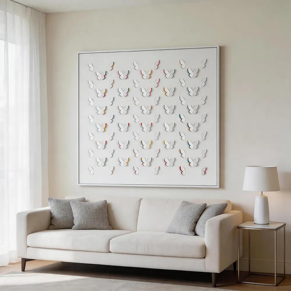 现代简约立体镂空蝴蝶装饰画 奶油风治愈系艺术挂画 客厅玄关软装墙饰